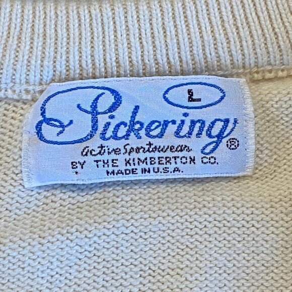 Vintage Pickering Active Sportswear Sweater L Indigo Lakes Pullover Made in USA - Picture 5 of 6